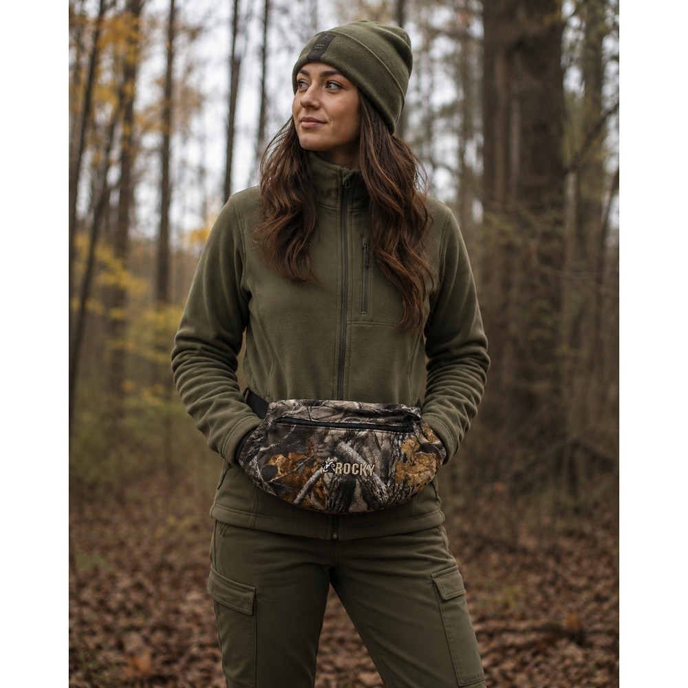 ROCKY Fleece Hand‎ Warmer Muff Camo Hunting Waist Bag Unisex OS Brown EXCELLENT